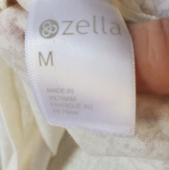 Zella Women's Ivory Muscle Top. Size M - Picture 3 of 6